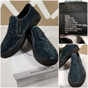 Steve Madden Blue Stone Zipper Shoes